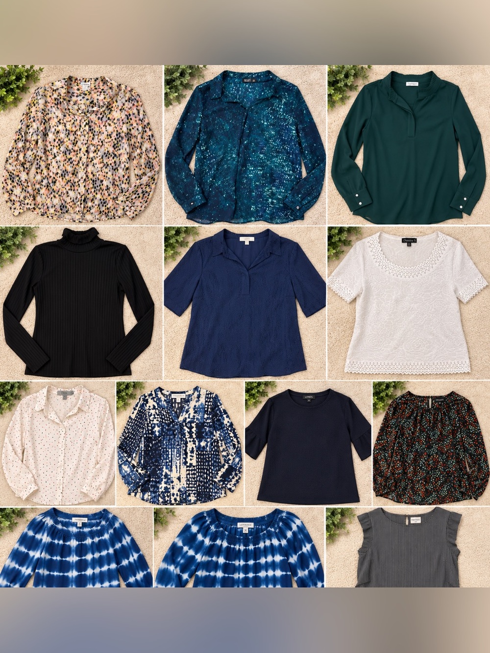 Assorted Women Tops - Dark Green V-Neck Blouse